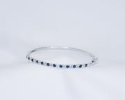 14 kt White Gold Sapphire Diamond Bracelet